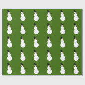 Cartoon Snowman Cadeaupapier (Vlak)
