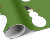 Cartoon Snowman Cadeaupapier (Rol Hoek)