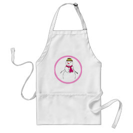 Cartoon Snowman Little Flirty Lieverd Standaard Schort
