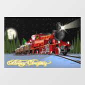 Cartoon Snta Express ansichtkaart Raamsticker (Vel)