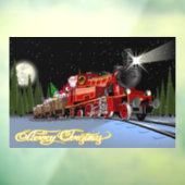 Cartoon Snta Express ansichtkaart Raamsticker (Vel 3)