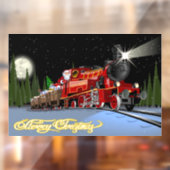 Cartoon Snta Express ansichtkaart Raamsticker (Vel 2)