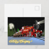 Cartoon Snta Express Briefkaart (Voorkant / Achterkant)