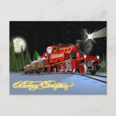 Cartoon Snta Express Briefkaart (Voorkant)