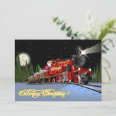 Cartoon Snta Express Briefkaart (Staand voorkant)