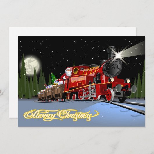 Cartoon Snta Express Briefkaart (Voorkant / Achterkant)