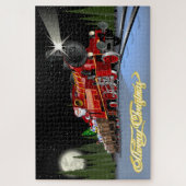 Cartoon Snta Express Briefkaart Legpuzzel (Verticaal)