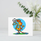 Cartoon Soccer Monkey Briefkaart (Staand voorkant)