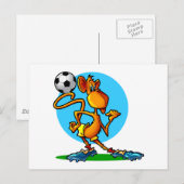Cartoon Soccer Monkey Briefkaart (Voorkant / Achterkant)