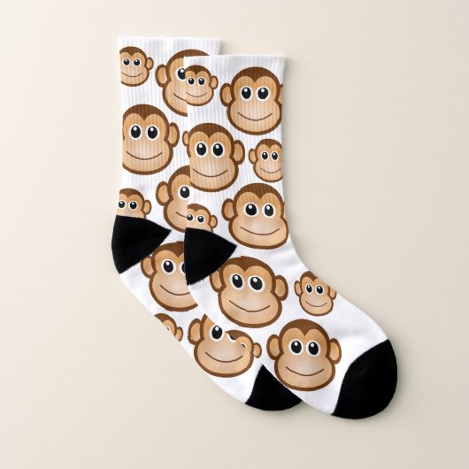 Cartoon Sock Monkey Chimp Socks Sokken (Paar)