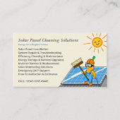 Cartoon Solar Panel Cleaning Services Visitekaartje (Voorkant)