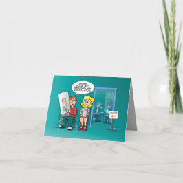 cartoon; solliciteren met een cv kaart