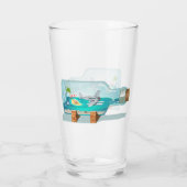 Cartoon Souvenir Fles Glas (Achterkant)
