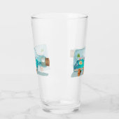 Cartoon Souvenir Fles Glas (Links)