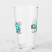 Cartoon Souvenir fles Glas (Links)