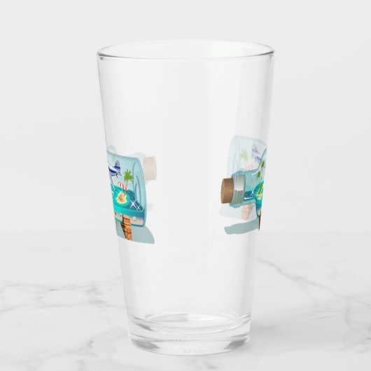 Cartoon Souvenir fles Glas (Links)