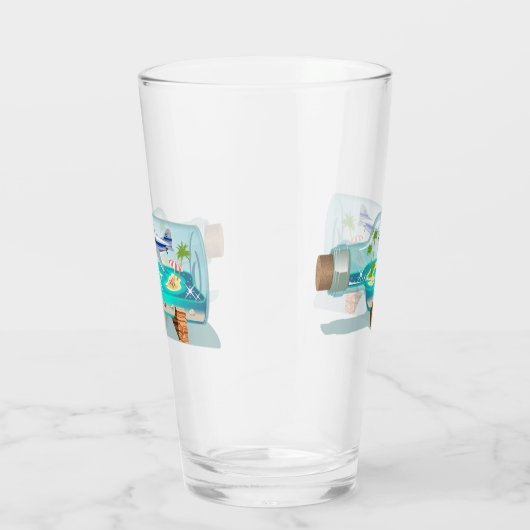 Cartoon Souvenir fles Glas (Rechts)