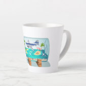 Cartoon Souvenir fles Latte Mok (Rechterhoek)
