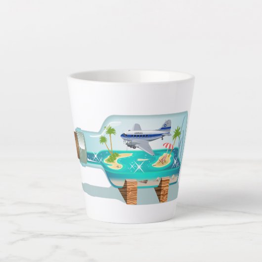 Cartoon Souvenir fles Latte Mok (Voorkant)
