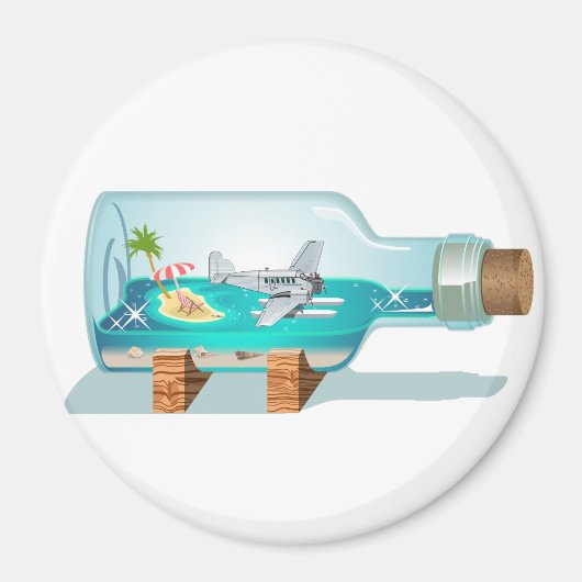 Cartoon Souvenir fles Magneet (Voorkant)