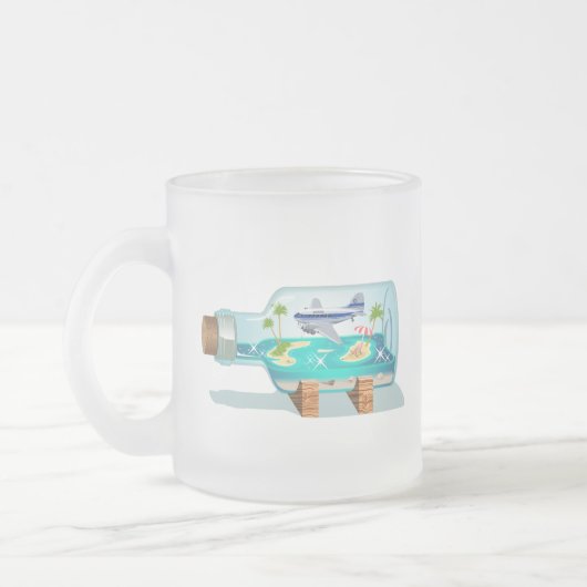 Cartoon Souvenir fles Matglas Koffiemok (Links)
