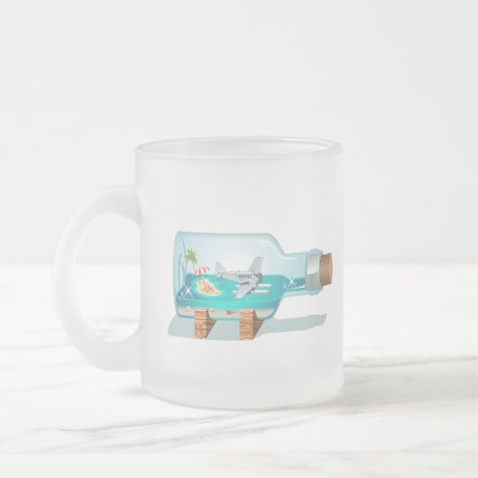 Cartoon Souvenir Fles Matglas Koffiemok (Links)