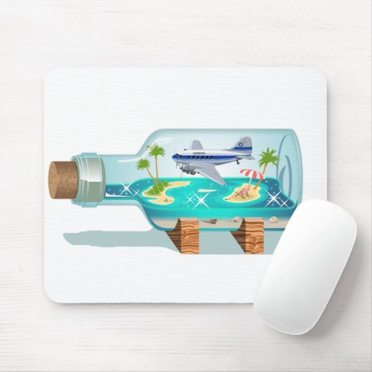 Cartoon Souvenir fles Muismat (Met muis)