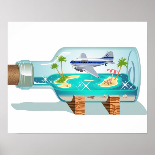 Cartoon Souvenir fles Poster (Voorkant)