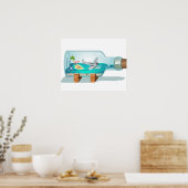 Cartoon Souvenir fles Poster (Keuken)