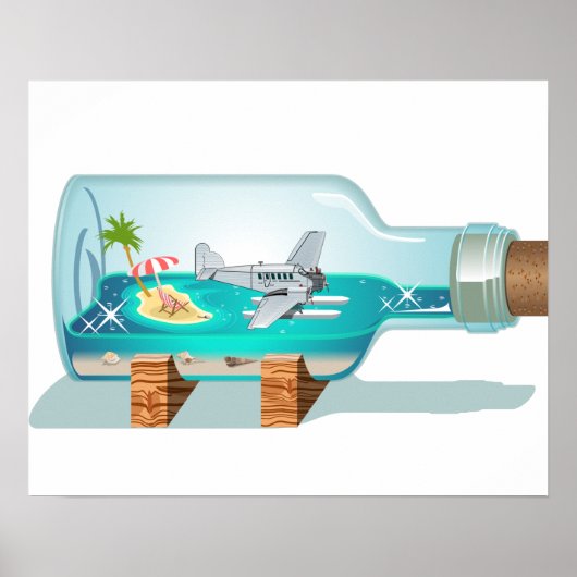 Cartoon Souvenir fles Poster (Voorkant)