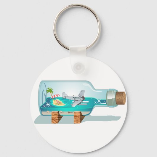 Cartoon Souvenir fles Sleutelhanger (Voorkant)
