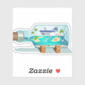 Cartoon Souvenir fles Sticker (Vel)