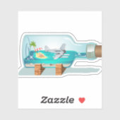 Cartoon Souvenir fles Sticker (Vel)