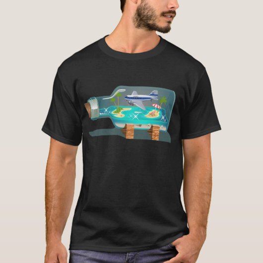 Cartoon Souvenir fles T-shirt (Voorkant)