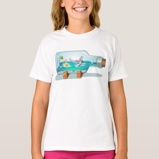 Cartoon Souvenir Fles T-shirt (Voorkant)