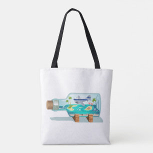 Cartoon Souvenir fles Tote Bag