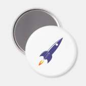 Cartoon Space Rocket Magneet (Voorkant / Achterkant)