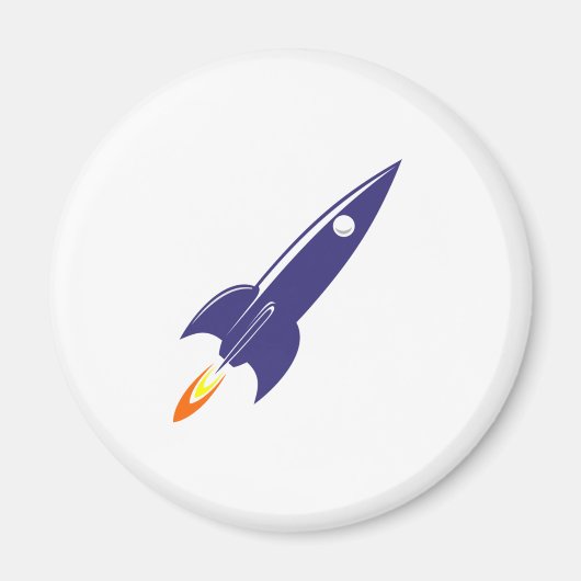 Cartoon Space Rocket Magneet (Voorkant)