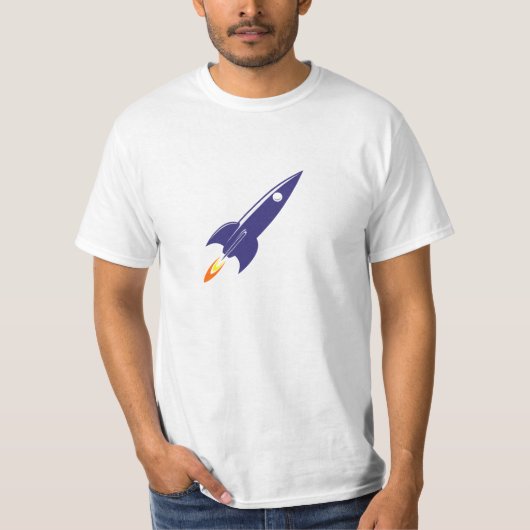 Cartoon Space Rocket T-shirt (Voorkant)