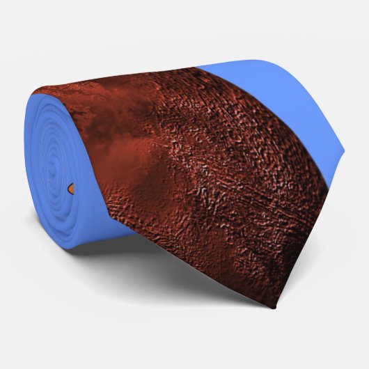 Cartoon Space Ship Alien Planet Stropdas (Opgerold)