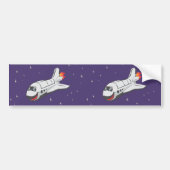 Cartoon Space Shuttle Bumpersticker (Voorkant)