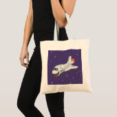 Cartoon Space Shuttle Tote Bag (Voorkant (product))