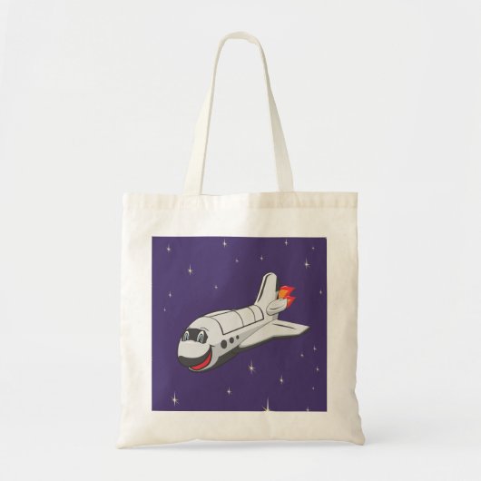 Cartoon Space Shuttle Tote Bag (Voorkant)