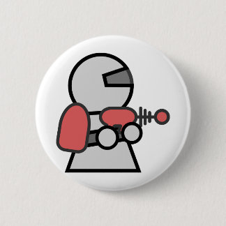 Cartoon SpaceMan Ronde Button 5,7 Cm