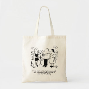 Cartoon specificaties van de trap. tote bag