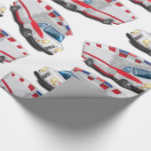 Cartoon Speelgoed Ambulances Cadeaupapier (Hoek)
