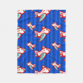 Cartoon Speelgoed | rood blauw Fleece Deken (Voorkant)