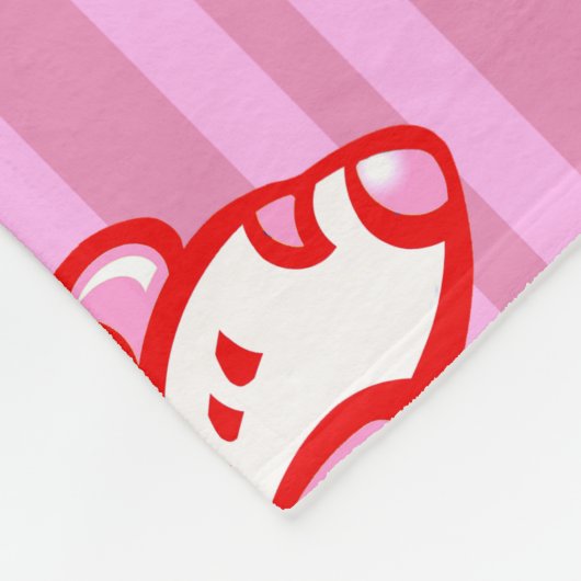Cartoon Speelgoed | roze rood Fleece Deken (Hoek)