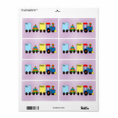 Cartoon Speelgoed Train Gift Label Label (Full Sheet)