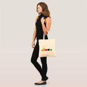 Cartoon speelgoed trein stoomlocomotief tote bag